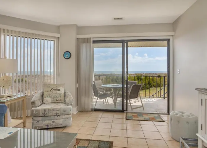 102 Sea Cloisters Oceanfront First Floor Condo Walk Out To Beach From Back Deck King 2 Twins