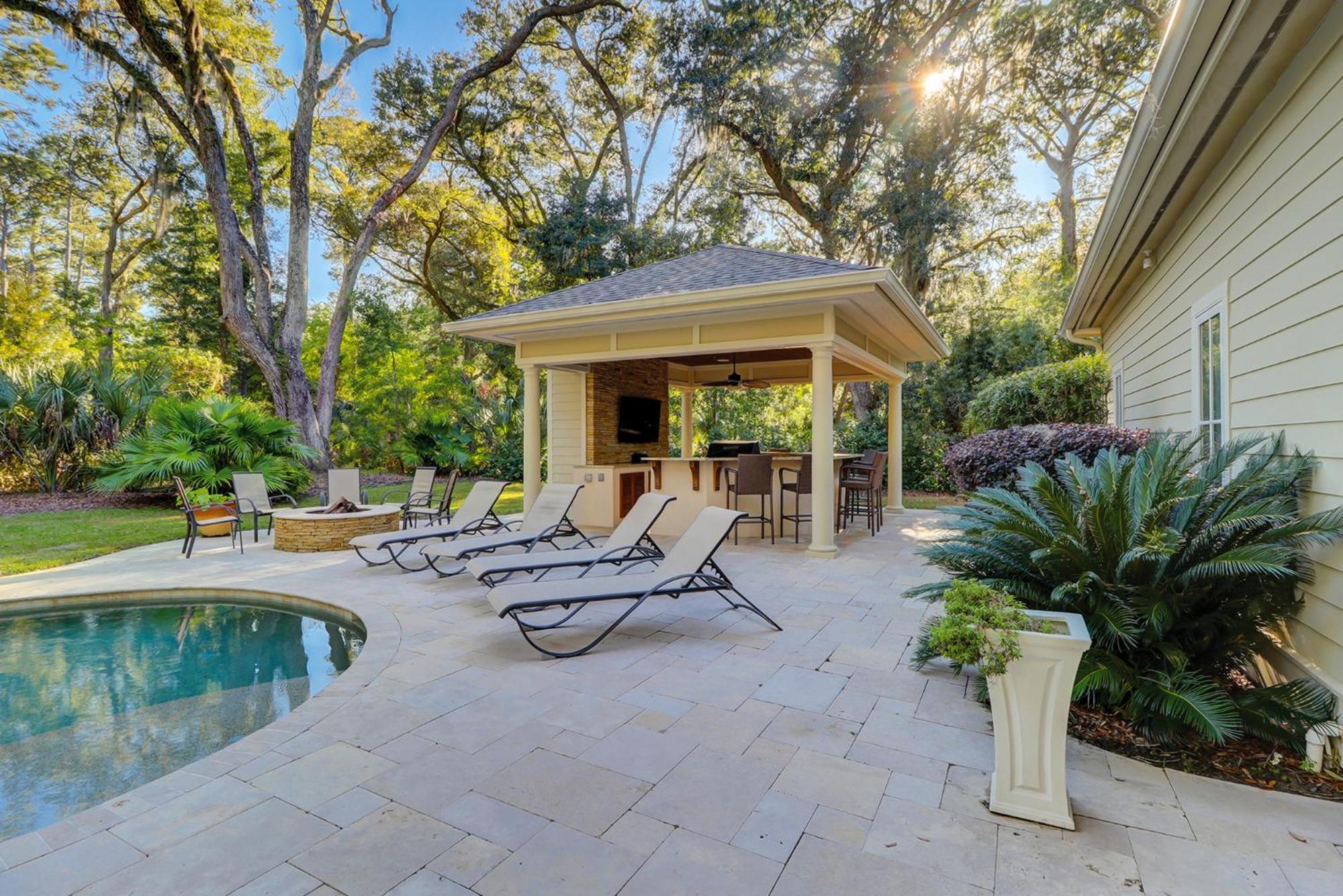 Outdoor - Firepit - Private Pool & - Pet Friendly - 72 Baynard Cove Road Hilton Head Island